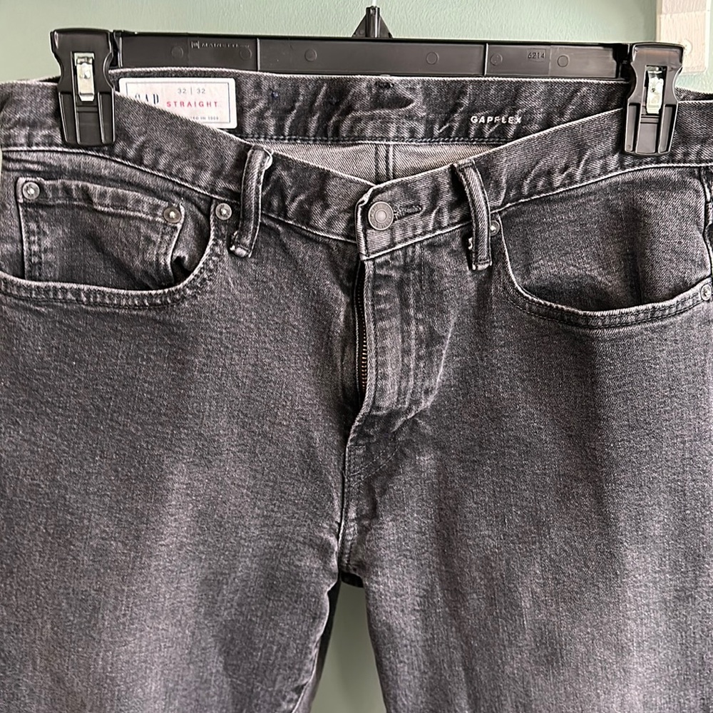 Gap Straight Jeans 32 / 32, Washed Black Wash
